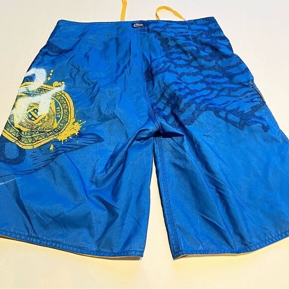 Bud Light Board Shorts Size 34 Blue, yellow and white - Picture 2 of 5